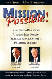 Cover of: Mission Possible, Special 10th Edition by Stephen R. Covey; Brian Tracy; Richard Tyler