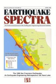 Cover of: Earthquake Spectra by William T. & Reitherman, Robert Holmes