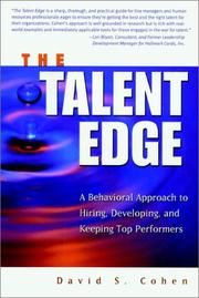 Cover of: The talent edge by David S. Cohen