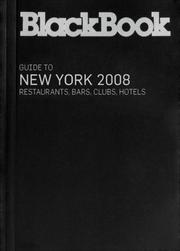 Cover of: BlackBook Guide to New York 2008