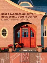Cover of: Best practices guide to residential construction: materials, finishes, and details