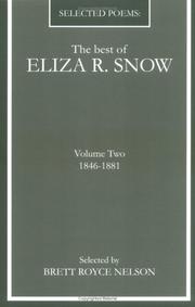 Cover of: The Best of Eliza R. Snow by Eliza R. Snow, Brett Royce Nelson