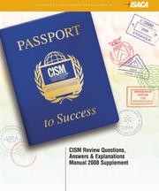 Cover of: CISM Review Questions, Answers and Explanations Manual 2008 Supplement