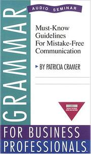 Cover of: Grammar for Business Professionals by Patricia Cramer