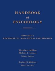 Cover of: Handbook of Psychology, Personality and Social Psychology