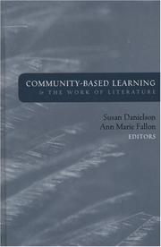 Cover of: Community-Based Learning and the Work of Literature (JB - Anker Series)