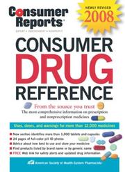 Cover of: Consumer Drug Reference 2008 (Consumer Drug Reference)