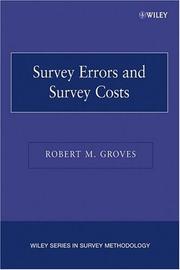 Cover of: Survey errors and survey costs by Robert M. Groves, Robert M. Groves