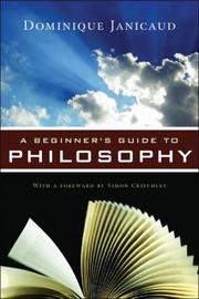 Cover of: Beginner's Guide to Philosophy by Dominique Janicaud