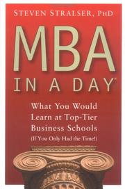 Cover of: MBA In A Day | Steven Stralser