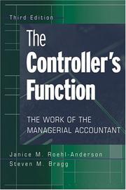 Cover of: The Controller's Function: the work of the managerial accountant
