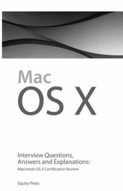 Cover of: Macintosh OS X Interview Questions, Answers, and Explanations by Terry Sanchez