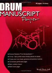 Cover of: Drum Manuscript Paper