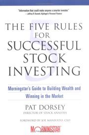 Cover of: The Five Rules for Successful Stock Investing | Pat Dorsey