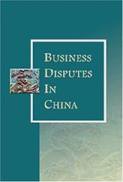 Cover of: Business Disputes in China