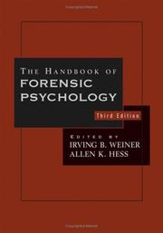 Cover of: The handbook of forensic psychology