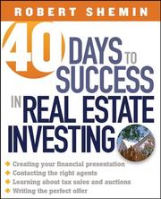 Cover of: 40 Days to Success in Real Estate Investing | Robert Shemin