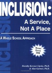 Cover of: Inclusion by Dorothy Kerzner Lipsky, Alan Gartner