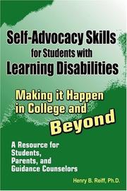 Cover of: Self-Advocacy Skills for Students With Learning Disabilities: Making It Happen in College and Beyond