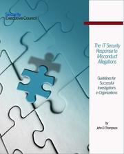 Cover of: The IT Security Response to Misconduct Allegations: Guidelines for Successful Investigations in Organizations