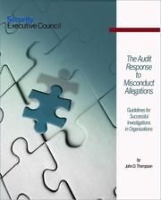 Cover of: The Audit Response to Misconduct Allegations | John D. Thompson