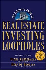 Cover of: The Insider's Guide to Real Estate Investing Loopholes