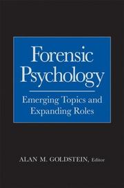 Cover of: Forensic psychology by edited by Alan M. Goldstein.