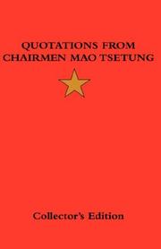 Cover of: Quotations From Chairman Mao Tsetung by Mao Zedong