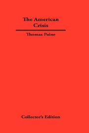 Cover of: The American Crisis by Thomas Paine