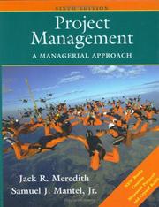 Cover of: Project management by Jack R. Meredith