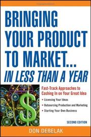 Cover of: Bringing Your Product to Market by Don Debelak