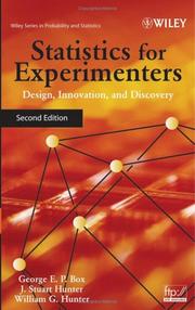 Cover of: Statistics for experimenters: design, innovation, and discovery