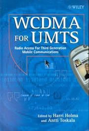 Cover of: WCDMA for UMTS by 