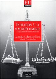 Cover of: Initiation à la macroéconomie
