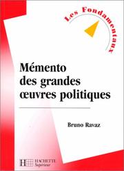 Cover of: Mémento des grandes oeuvres politiques