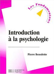 Introduction à la psychologie by Pierre Benedetto