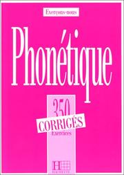 Cover of: Phonétique: 350 exercices corrigés