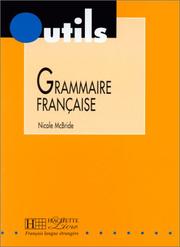 Cover of: Grammaire française