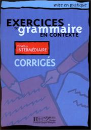 Cover of: Exercices De Grammaire En Contexte