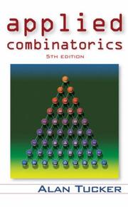 Cover of: Applied Combinatorics | Alan Tucker