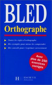 Cover of: Bled orthographe