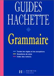 Cover of: Guides Hachette : grammaire