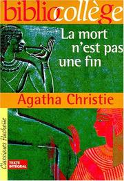 Cover of: La mort n' est pas une fin by Agatha Christie