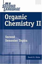 Cover of: Organic Chemistry II as a Second Language: Second Semester Topics