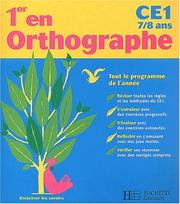 Cover of: Premier en orthographe CE1 2001