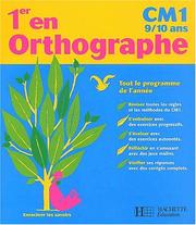 Cover of: Premier en orthographe CM1 2001