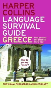 Cover of: Harpercollins Language Survival Guide: Greece: The Visual Phrase Book and Dictionary