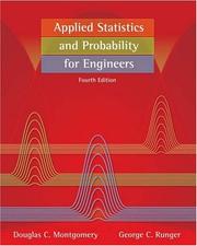 Cover of: Applied statistics and probability for engineers by Douglas C. Montgomery
