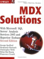 Cover of: MDX solutions with Microsoft SQL Server Analysis Services 2005 and Hyperion Essbase