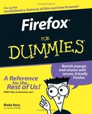 Cover of: Firefox For Dummies (For Dummies (Computer/Tech)) by Blake Ross